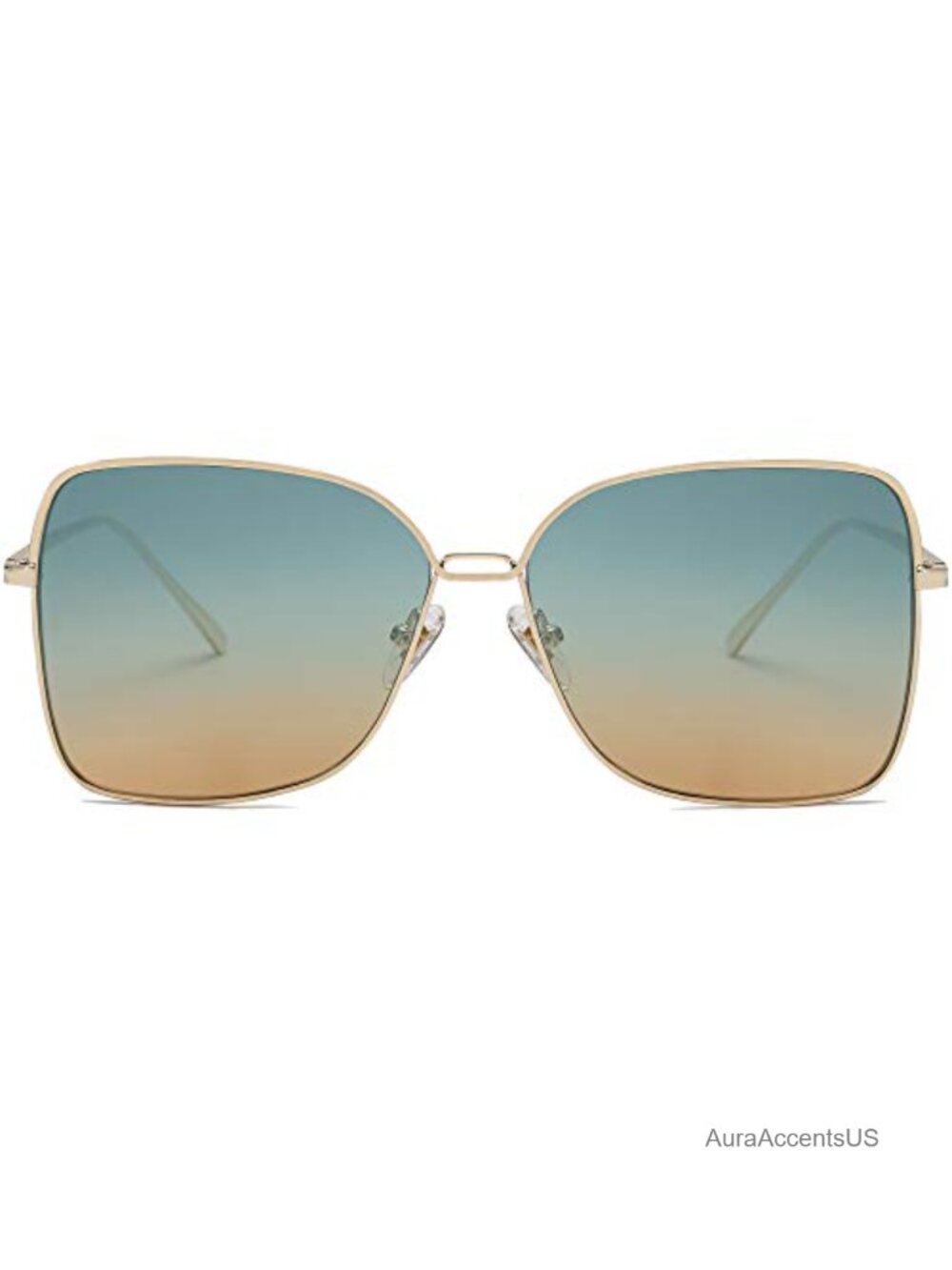 Oversized Square Sunglasses UV400 Metal Frame Large Designer Shades